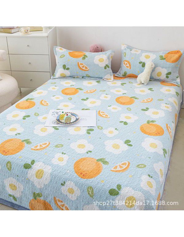 New Milk Pile Bed Cover Three piece Student Dormitory Mattress Blanket Multi functional Non slip Cushion Right Angle Tatami