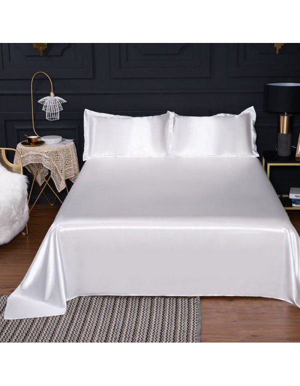 Summer ice silk bedspread single 1.5m student solid color single cold and supple dormitory quilt 1.8m double bed 