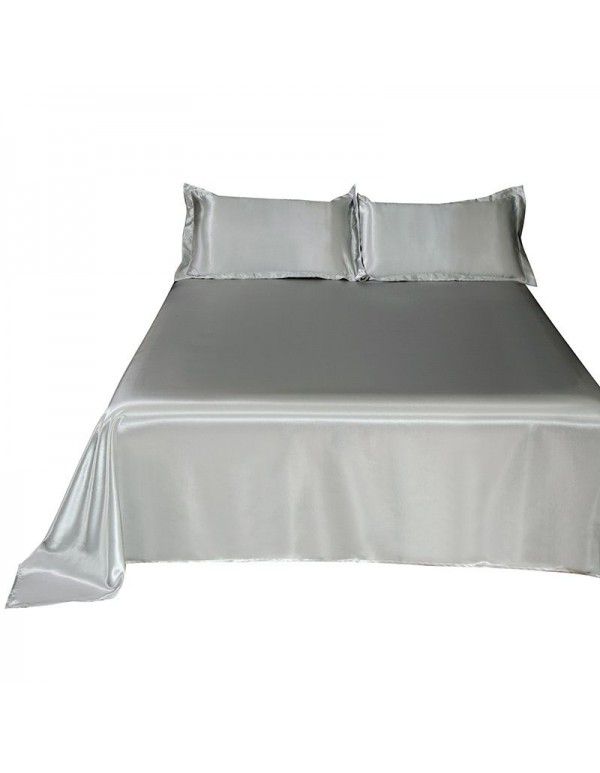 Summer ice silk bedspread single 1.5m student solid color single cold and supple dormitory quilt 1.8m double bed 