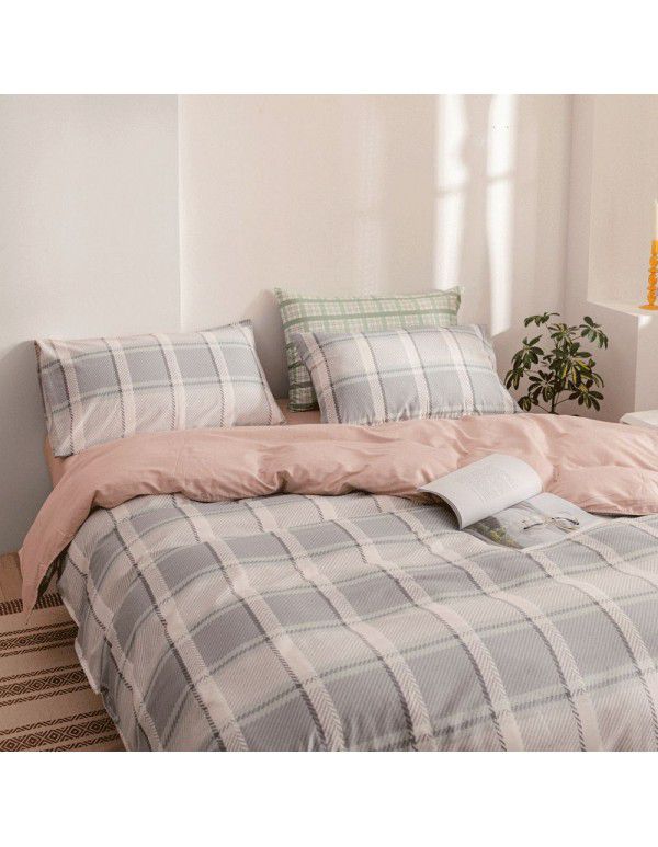 Foreign Trade Home Textile Bedding Three Piece All Cotton Explosives Amazon duvetcover Pure Cotton Printing Duvet Cover Set