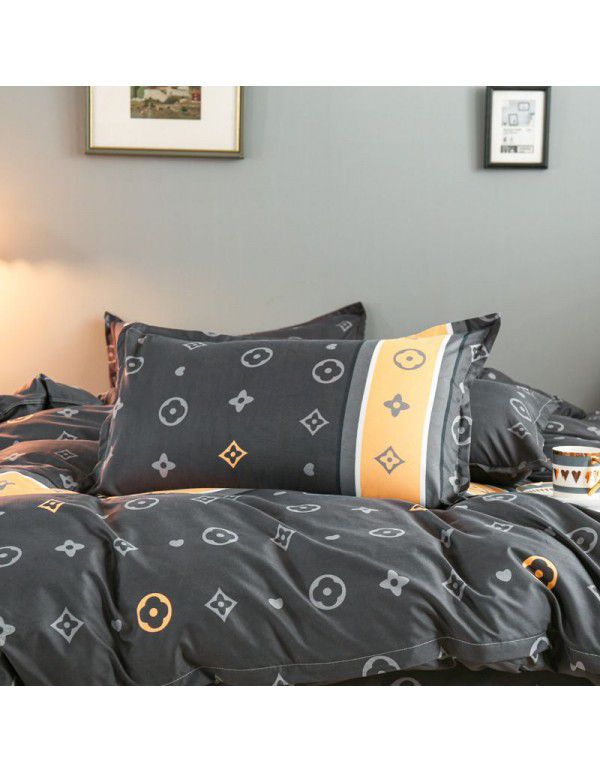 Wholesale thickened and brushed four piece sets of student dormitory three piece sets of spring, autumn and winter single sheets, quilt covers and bedding