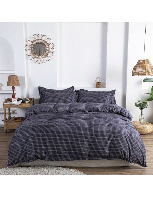 Wholesale thickened and brushed four piece sets of student dormitory three piece sets of spring, autumn and winter single sheets, quilt covers and bedding