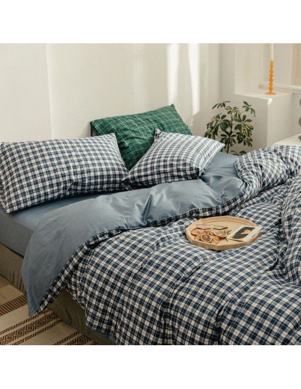 Foreign Trade Home Textile Bedding Three Piece All Cotton Explosives Amazon duvetcover Pure Cotton Printing Duvet Cover Set