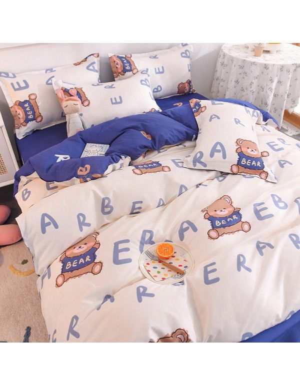 Three piece Bedding Set Gift Aloe Cotton Bedding Sheet Quilt Cover Four piece Bedding Sheet Set One piece Issued to Manufacturer Wholesale