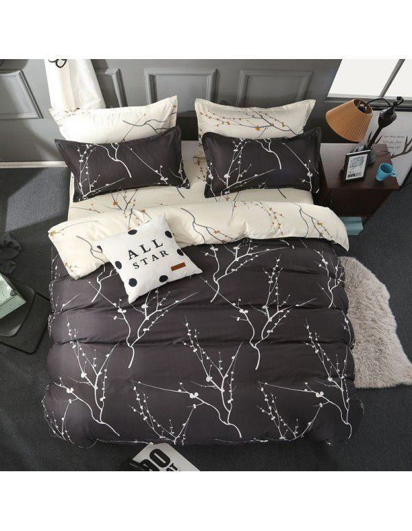 Wholesale thickened and brushed four piece sets of student dormitory three piece sets of spring, autumn and winter single sheets, quilt covers and bedding