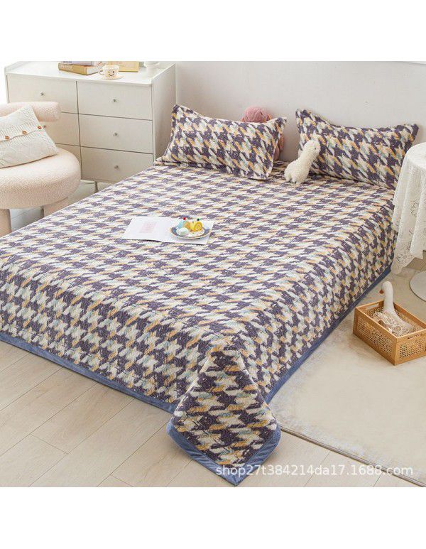 New Milk Pile Bed Cover Three piece Student Dormitory Mattress Blanket Multi functional Non slip Cushion Right Angle Tatami