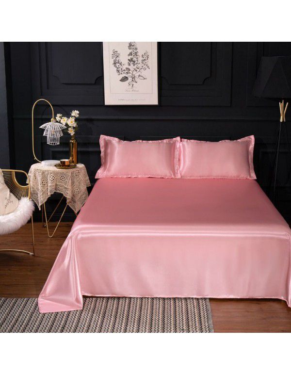 Summer ice silk bedspread single 1.5m student solid color single cold and supple dormitory quilt 1.8m double bed 