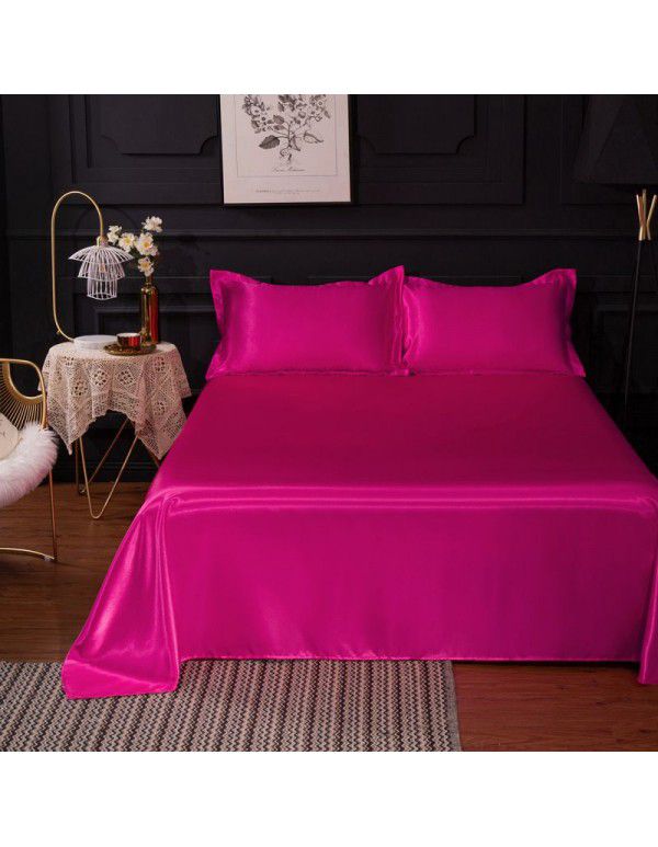 Summer ice silk bedspread single 1.5m student solid color single cold and supple dormitory quilt 1.8m double bed 