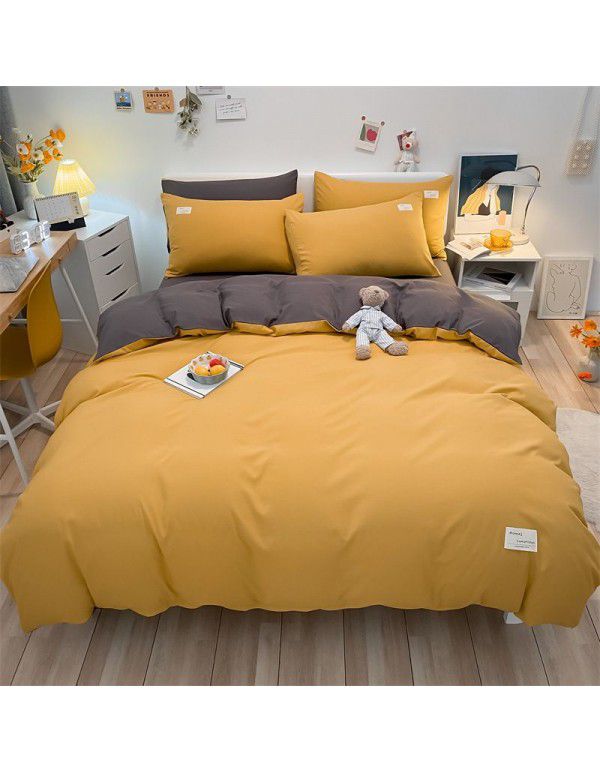 Manufacturer wholesale four piece sets of washable cotton bed sheets, quilt sets, single bed products, student dormitory bed sheets, three piece sets