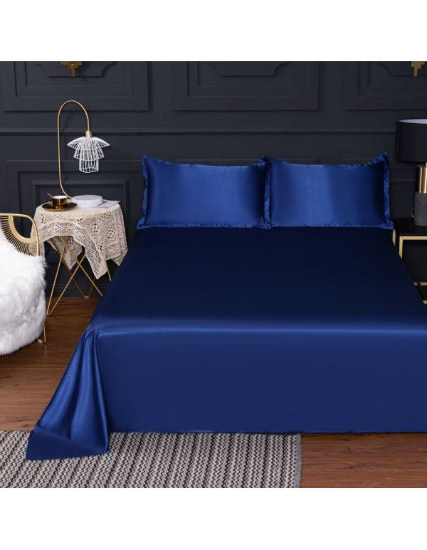 Summer ice silk bedspread single 1.5m student solid color single cold and supple dormitory quilt 1.8m double bed 