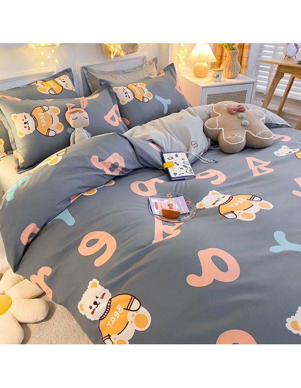 Three piece Bedding Set Gift Aloe Cotton Bedding Sheet Quilt Cover Four piece Bedding Sheet Set One piece Issued to Manufacturer Wholesale