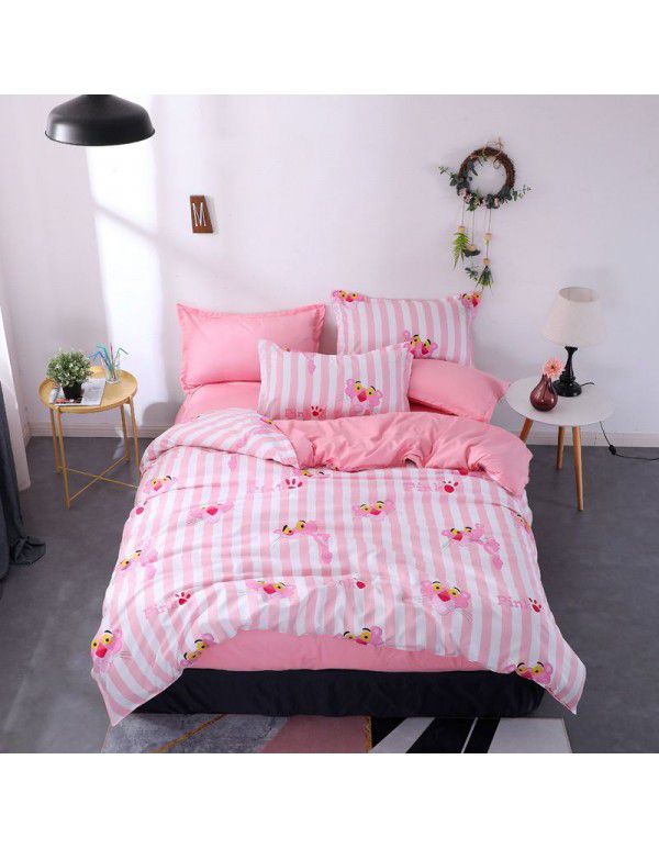 Wholesale thickened and brushed four piece sets of student dormitory three piece sets of spring, autumn and winter single sheets, quilt covers and bedding