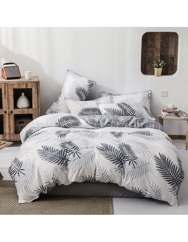 Wholesale thickened and brushed four piece sets of student dormitory three piece sets of spring, autumn and winter single sheets, quilt covers and bedding