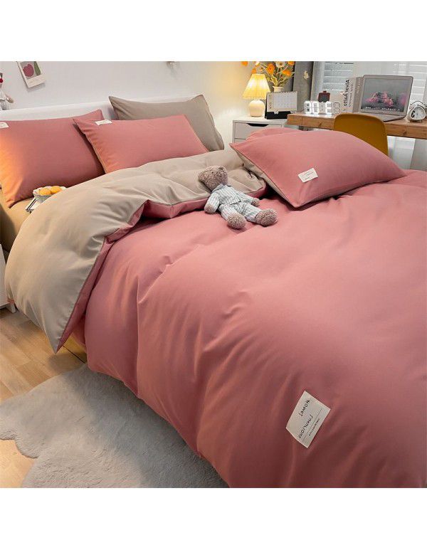 Manufacturer wholesale four piece sets of washable cotton bed sheets, quilt sets, single bed products, student dormitory bed sheets, three piece sets