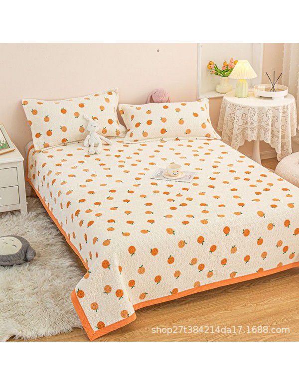 New Milk Pile Bed Cover Three piece Student Dormitory Mattress Blanket Multi functional Non slip Cushion Right Angle Tatami