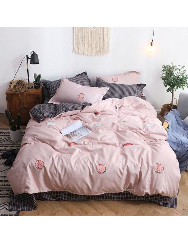 Three piece Bedding Set Gift Aloe Cotton Bedding Sheet Quilt Cover Four piece Bedding Sheet Set One piece Issued to Manufacturer Wholesale