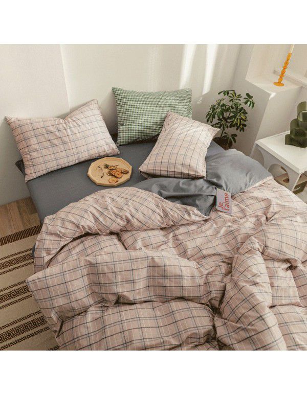 Foreign Trade Home Textile Bedding Three Piece All Cotton Explosives Amazon duvetcover Pure Cotton Printing Duvet Cover Set