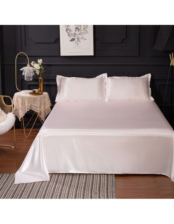 Summer ice silk bedspread single 1.5m student solid color single cold and supple dormitory quilt 1.8m double bed 