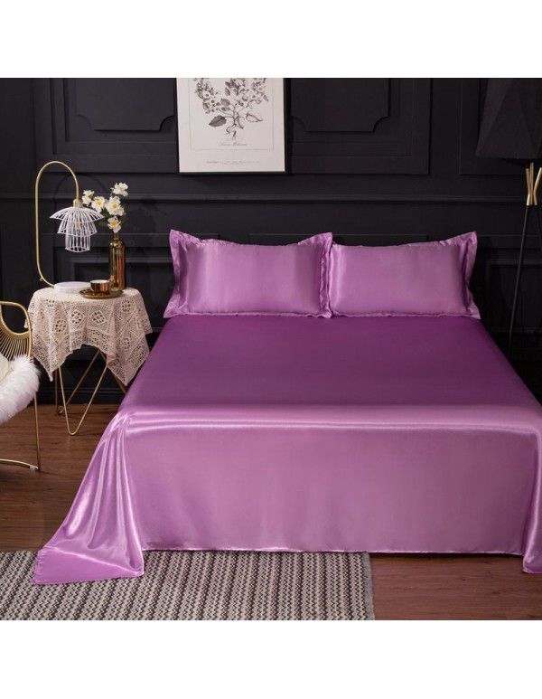 Summer ice silk bedspread single 1.5m student solid color single cold and supple dormitory quilt 1.8m double bed 