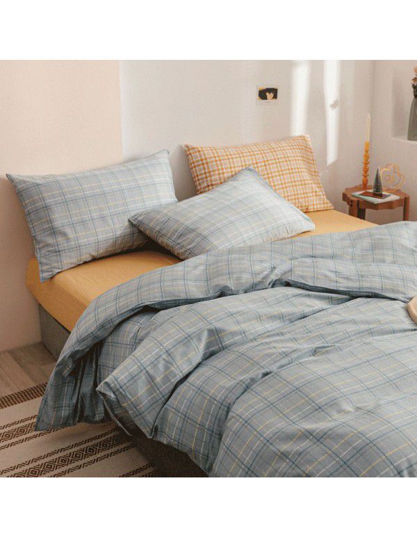 Foreign Trade Home Textile Bedding Three Piece All Cotton Explosives Amazon duvetcover Pure Cotton Printing Duvet Cover Set