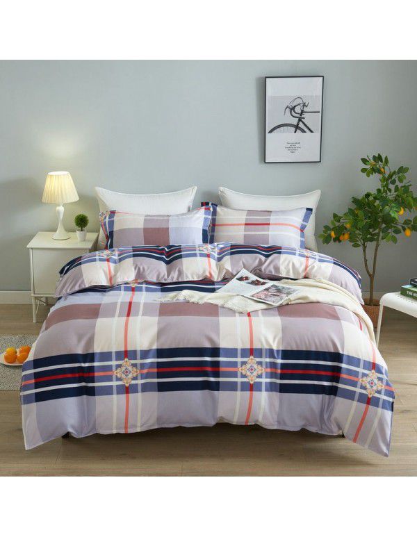 One replacement bedding sheet, quilt cover, thickened, brushed bed sheet, winter warm four piece set, physical supermarket wholesale