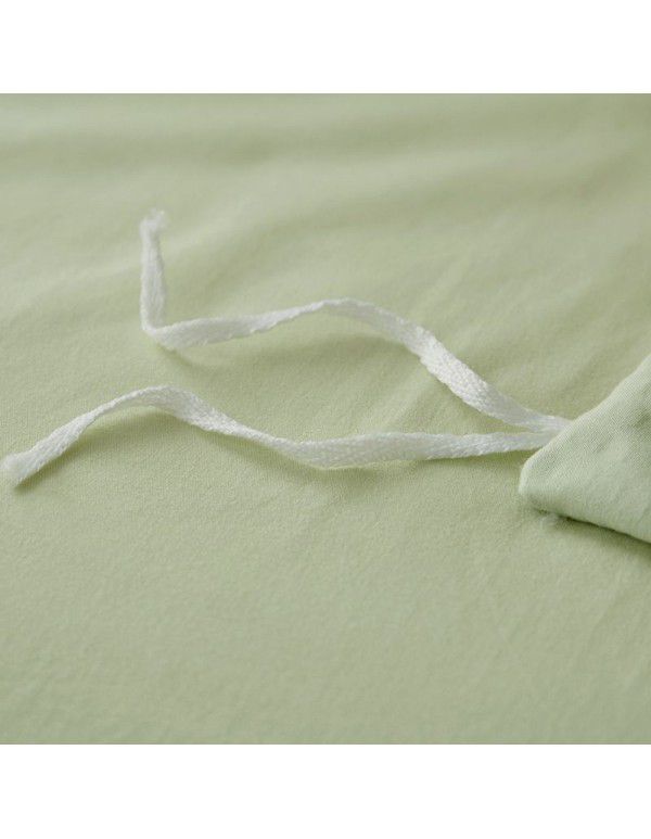 Ins Soft Waffle 4-Piece Washed Cotton Simple Solid Color Dormitory 3-Piece Fitted Sheet Manufacturer Wholesale