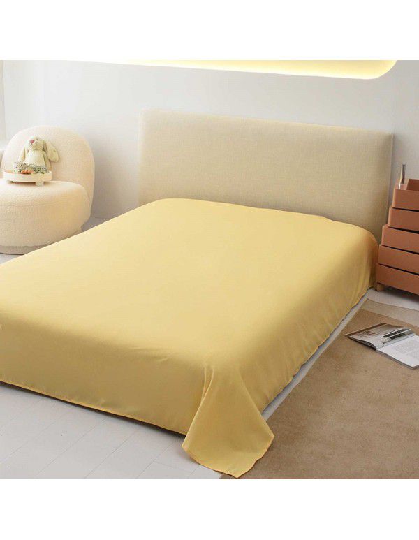 Solid Brushed Simplicity Single Piece Sheet NIS Washed Cotton Solid Piece Home Dormitory Single Twin Fitted Sheet
