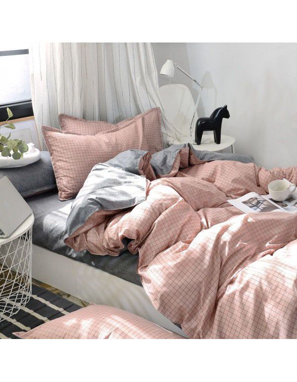 Wholesale thickened and brushed four piece sets of student dormitory three piece sets of spring, autumn and winter single sheets, quilt covers and bedding 