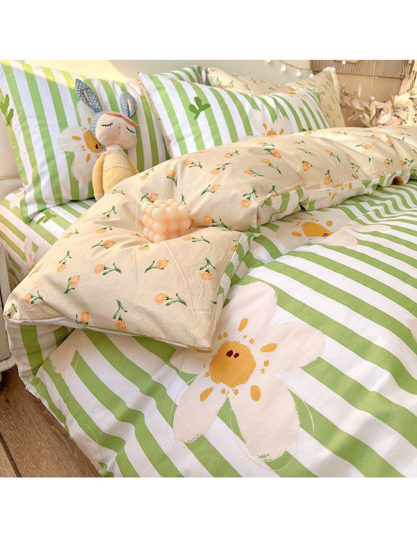 Cotton quilt cover, single piece, 100% cotton, 150x200, student dormitory, single person, 1.5 sheets, bed sheet, quilt cover, 200x230