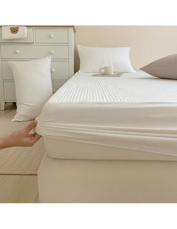 Korean anchor, the same type of all cotton quilted bed cover, three piece set, all cotton cover blanket, cotton fitted sheet, thin cushion cover, bedding