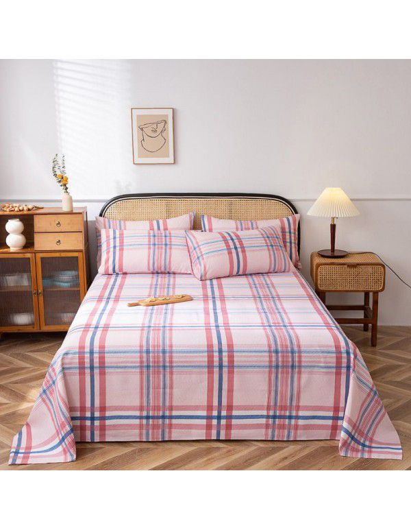 Double warp and double weft cotton three piece thick cotton canvas bedding manufacturer wholesale group purchase