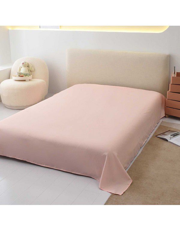 Solid Brushed Simplicity Single Piece Sheet NIS Washed Cotton Solid Piece Home Dormitory Single Twin Fitted Sheet