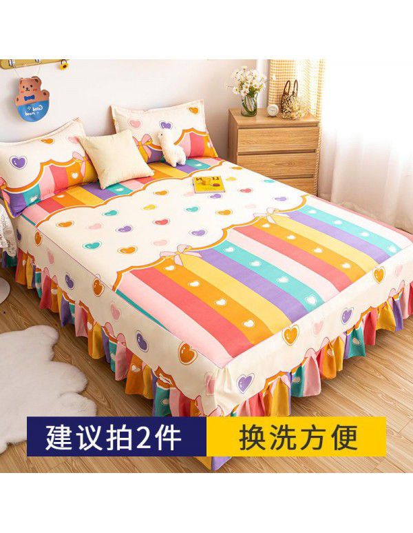 Bed skirt, bedspread, skirt type bedspread, single dust-proof cover, anti-skid protective cover, cartoon, all-purpose, 2022 new model