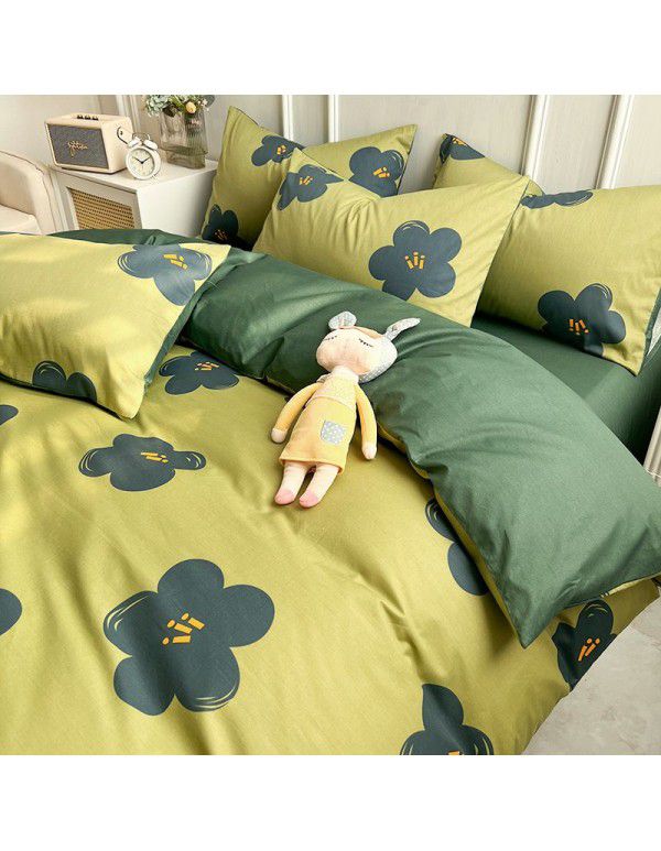 Cotton quilt cover, single piece, 100% cotton, 150x200, student dormitory, single person, 1.5 sheets, bed sheet, quilt cover, 200x230