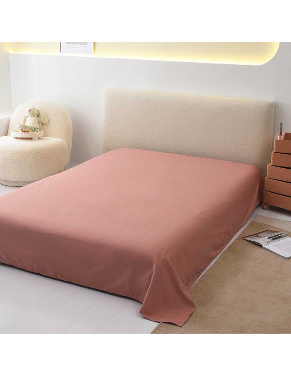 Solid Brushed Simplicity Single Piece Sheet NIS Washed Cotton Solid Piece Home Dormitory Single Twin Fitted Sheet