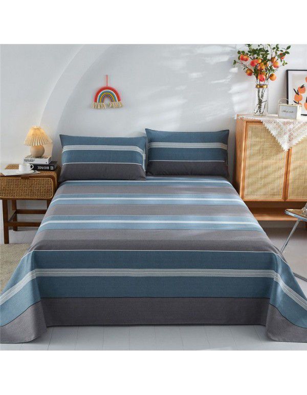 Double warp and double weft cotton three piece thick cotton canvas bedding manufacturer wholesale group purchase