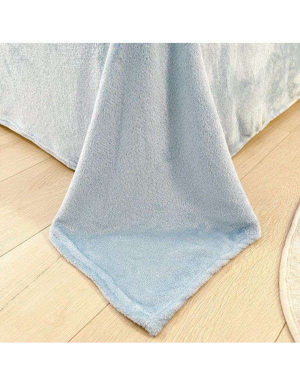Milk velvet winter warm Farai velvet 4-piece set thickened coral velvet female bedding double-sided velvet quilt cover sheet