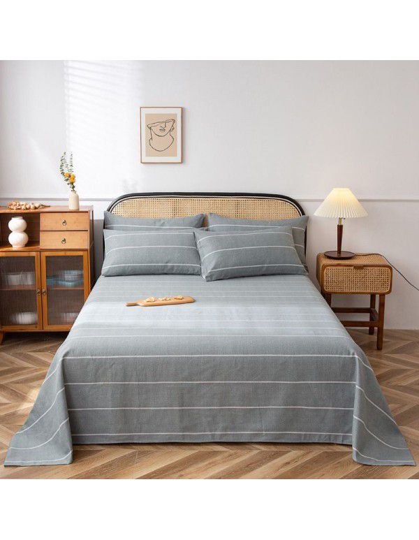 Double warp and double weft cotton three piece thick cotton canvas bedding manufacturer wholesale group purchase