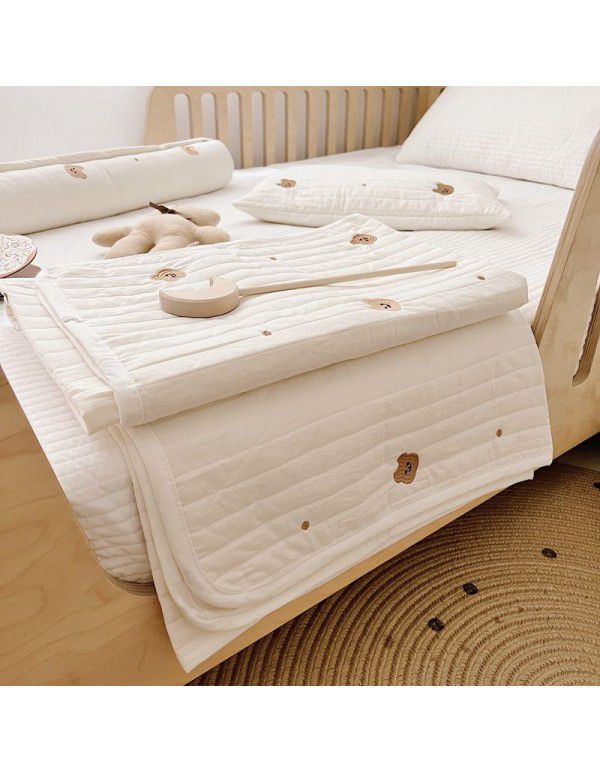 Baby's bed sheet baby's cotton bed cover newborn's cotton bed circumference mattress pillow case pillow towel column pillow