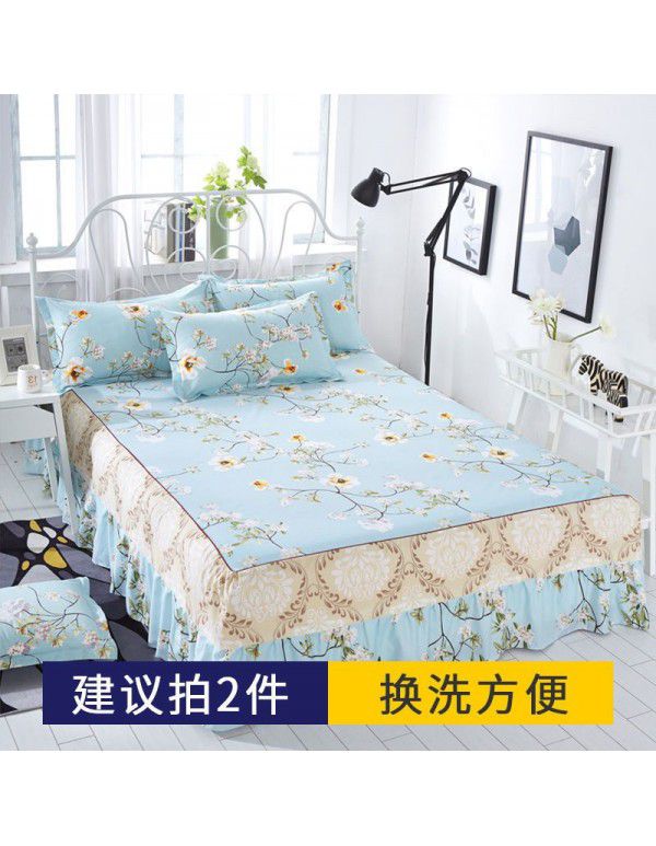 Bed skirt, bedspread, skirt type bedspread, single dust-proof cover, anti-skid protective cover, cartoon, all-purpose, 2022 new model