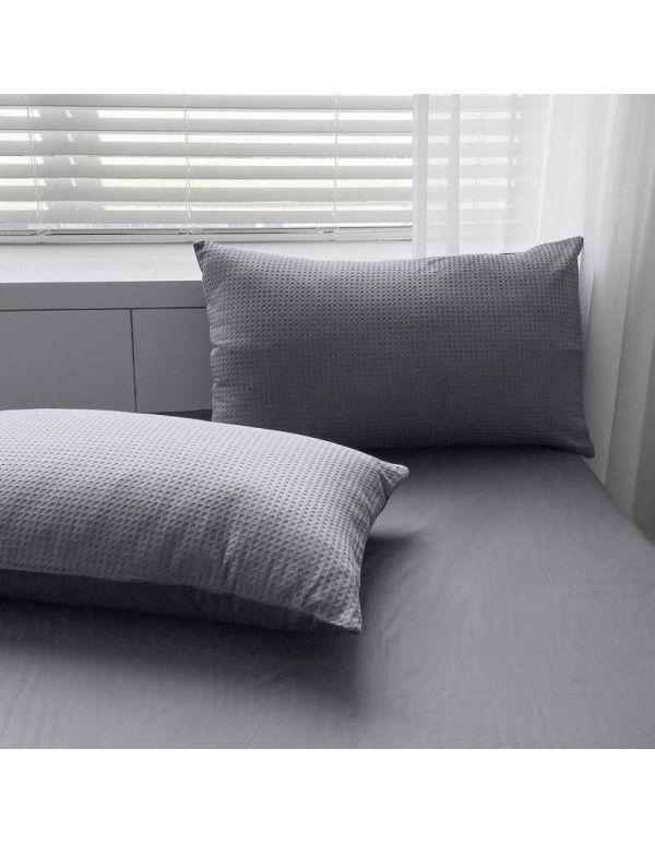 Waffle quilt cover one piece 150x200x230cm washable cotton single quilt cover ins air dormitory single quilt 1.8m