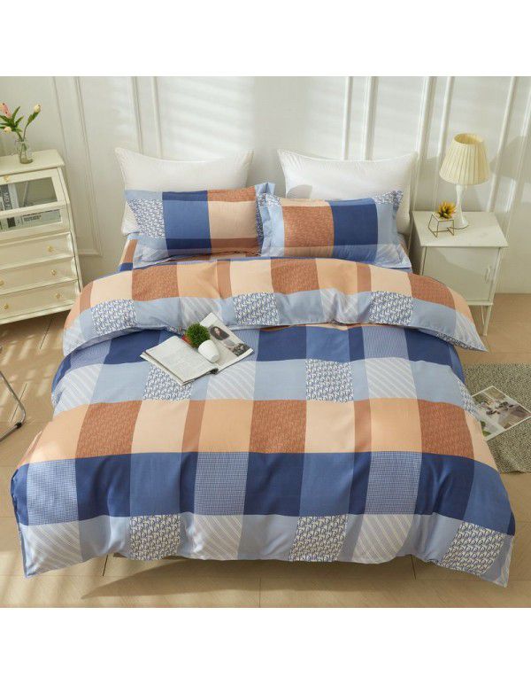 One replacement bedding sheet, quilt cover, thickened, brushed bed sheet, winter warm four piece set, physical supermarket wholesale