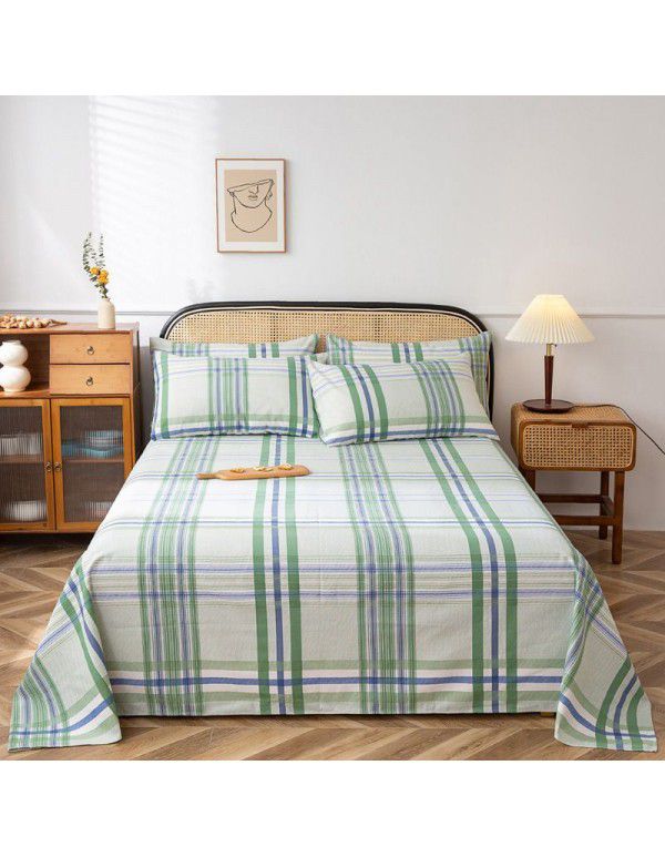 Double warp and double weft cotton three piece thick cotton canvas bedding manufacturer wholesale group purchase