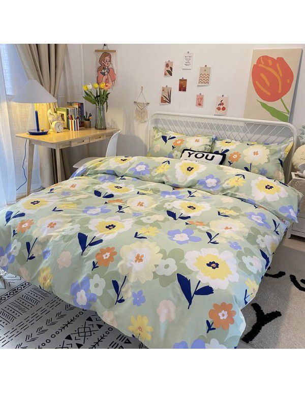 Cotton Quilt Cover Single piece Cotton Twill Checker Dormitory Student Single Bedding Sheet 1.5/1.8 m 2.0 Double Bedding Cover