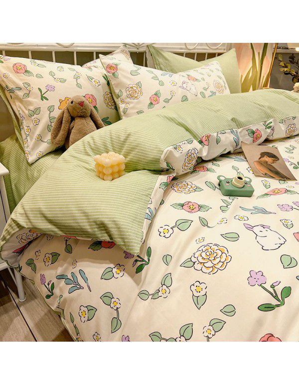 Cotton quilt cover, single piece, 100% cotton, 150x200, student dormitory, single person, 1.5 sheets, bed sheet, quilt cover, 200x230
