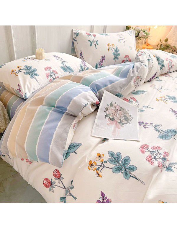 Cotton quilt cover, single piece, 100% cotton, 150x200, student dormitory, single person, 1.5 sheets, bed sheet, quilt cover, 200x230