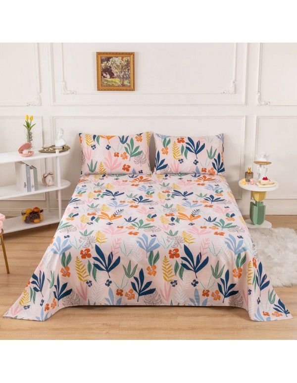 Pure cotton bedspread printing small and fresh 12868 skin friendly comfortable single and double bed cotton bedspread sold directly by manufacturers