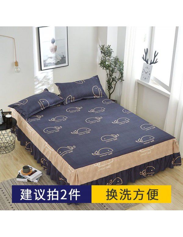 Bed skirt, bedspread, skirt type bedspread, single dust-proof cover, anti-skid protective cover, cartoon, all-purpose, 2022 new model