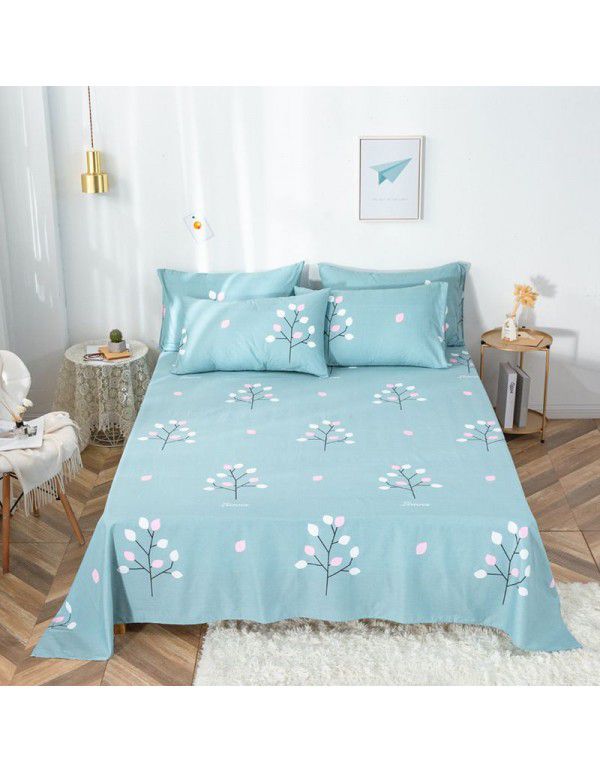 Pure cotton bedspread printing small and fresh 12868 skin friendly comfortable single and double bed cotton bedspread sold directly by manufacturers