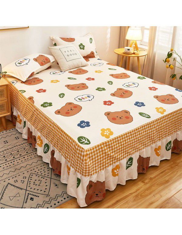 Bed skirt, bedspread, skirt type bedspread, single dust-proof cover, anti-skid protective cover, cartoon, all-purpose, 2022 new model